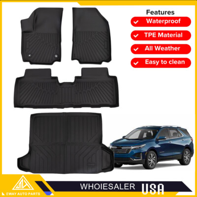 #ad All Weather Floor Mats Trunk Cargo Liner Rubber For 2018 2025 Chevrolet Equinox $82.95