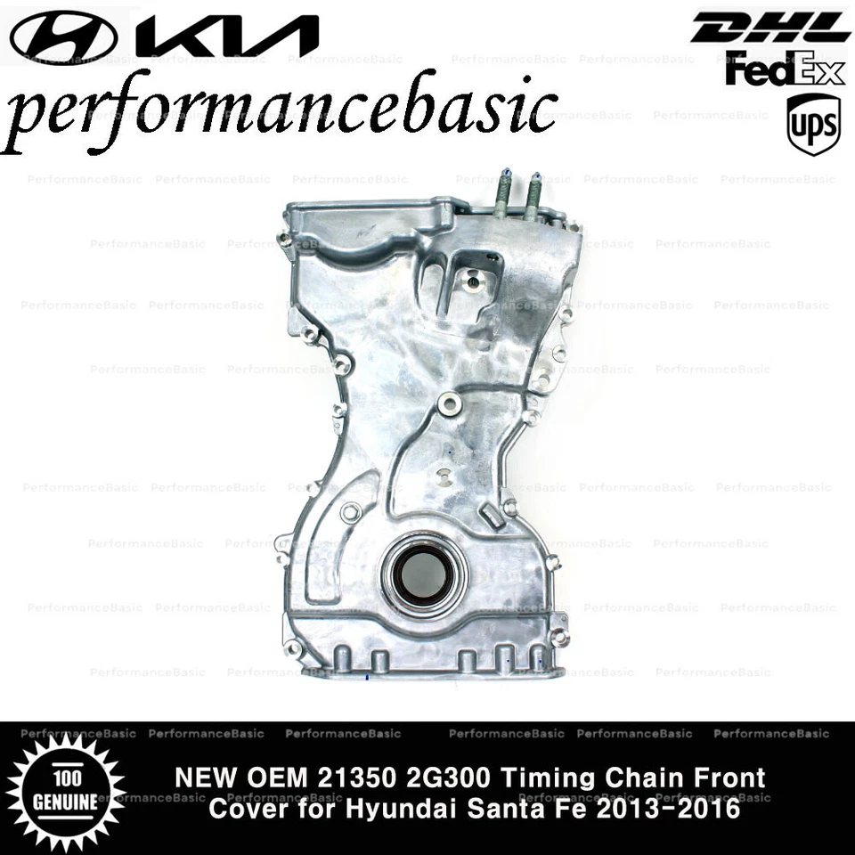 Cubierta delantera de cadena de distribución OEM 21350 2G300 NUEVA para Hyundai Santa Fe 2013-2016 Foto 2 de 3