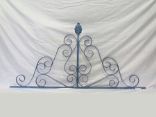 Tête De Lit En Fer Battu Artisanal Forgé À La Main Vintage Pour Lit Double 49 CM