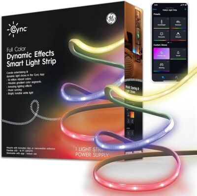  CYNC Dynamic Effects Smart LED Neon Shape Light Full Color 2.4GHz Wi-Fi 16 ft