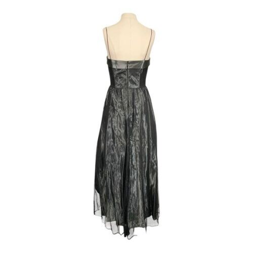 Vintage Rampage Damen 90er Jahre Y2k formelles Abend Maxikleid Kleid grau Größe Small - Bild 4 von 10