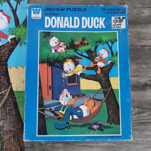 Vintage Donald Duck Whitman 100 Piece Jigsaw Puzzle 14”x18” Complete 4649 Disney - Picture 2 of 11