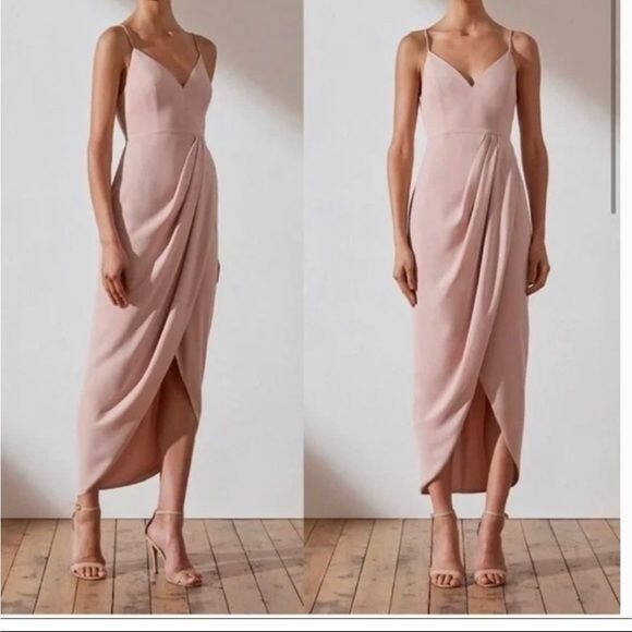white christmas dresses Shona Joy Elliot Draped Linen Mini Dress
