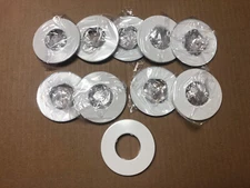 Lot of 10 - White Metal Escutcheon - 3" Outer Diameter x 1-3/8" Hole