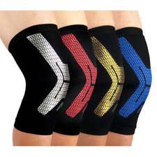 Sports Knee Protection Pads Stylish Pattern Compression Sleeve Supports Running