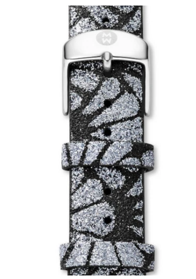 Correa Michele 16 mm gris-negro brillo MS16CA580063 W1004 Foto 2 de 3