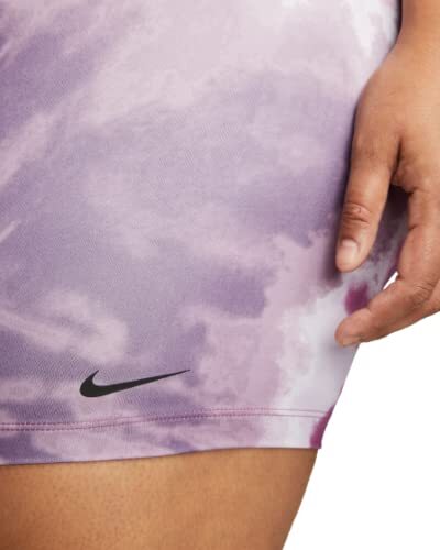Nike One Women's Mid-Rise 7" Tie-Dye Bike Shorts (Plus Size) Amethyst Wave 1X... - Picture 4 of 6