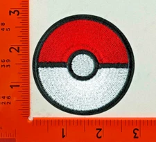 Pokémon Poké Ball Patch Embroidered Iron-On Anime Gamer Badge