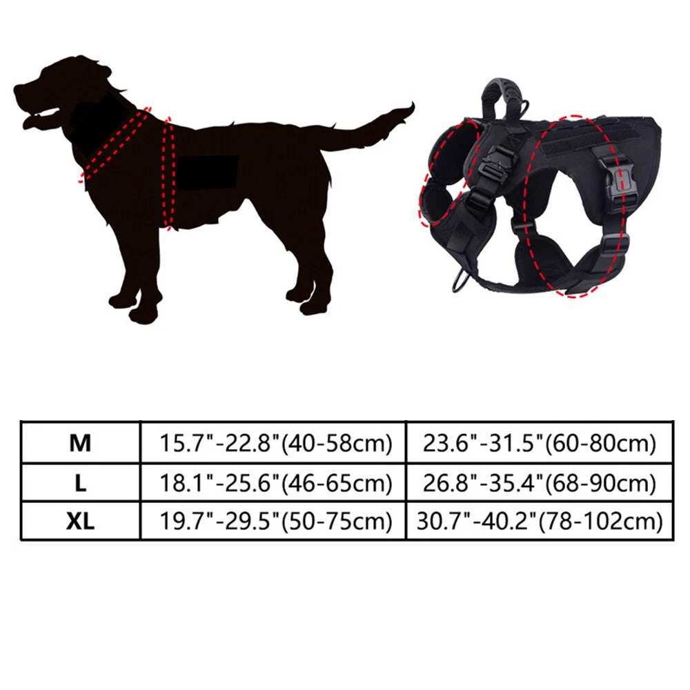 Dog Harness No Pull Reflective Safety Vest w/ Handle Waterproof Adjustable Nylon