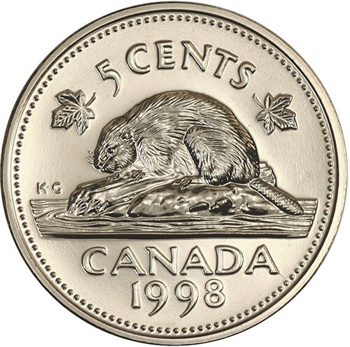🇨🇦 1998 Canada Beaver Nickel 5 cents coin, 1998 | eBay