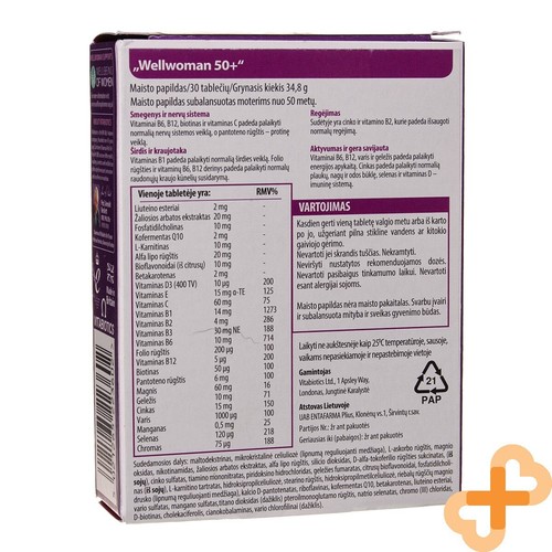 VITABIOTICS WELLWOMAN 50+ 30 Tablets To Help Maintain Health and Vitality - Picture 10 of 24