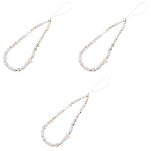 Soft Clay Mobile Phone Chain Beaded Wrist Strap Cute Star Lanyard - 第 34/53 張圖片