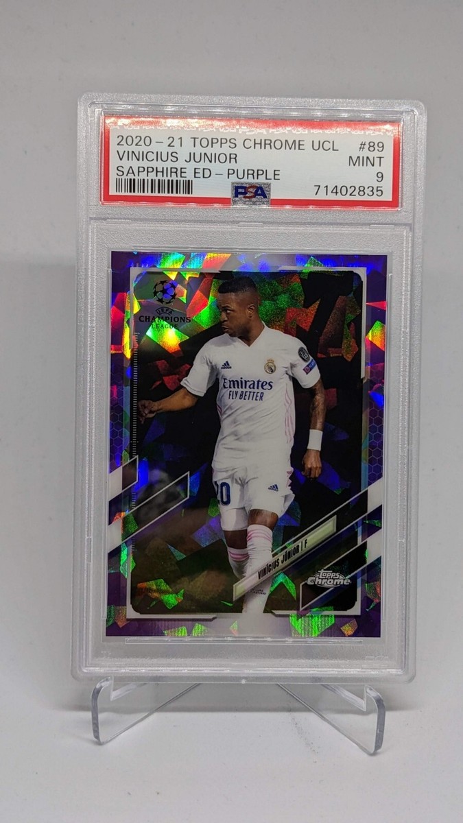 2020-21 Topps Chrome UEFA Sapphire Vinicius Jr Vini Purple /25 #89