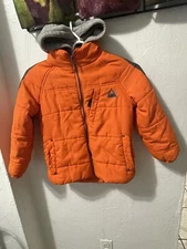 PROTECTIONSYSTEM Children's HoodedPadded Jacket,Orange 30 In Chest/8-10 Years#25