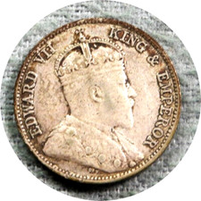 elf Hong Kong 10 Cents 1902   Edward VII  Silver