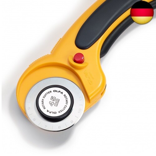 Prym 611393 Rollschneider/Stoffschneider Comfort 45 mm, Gelb - Bild 2 von 3