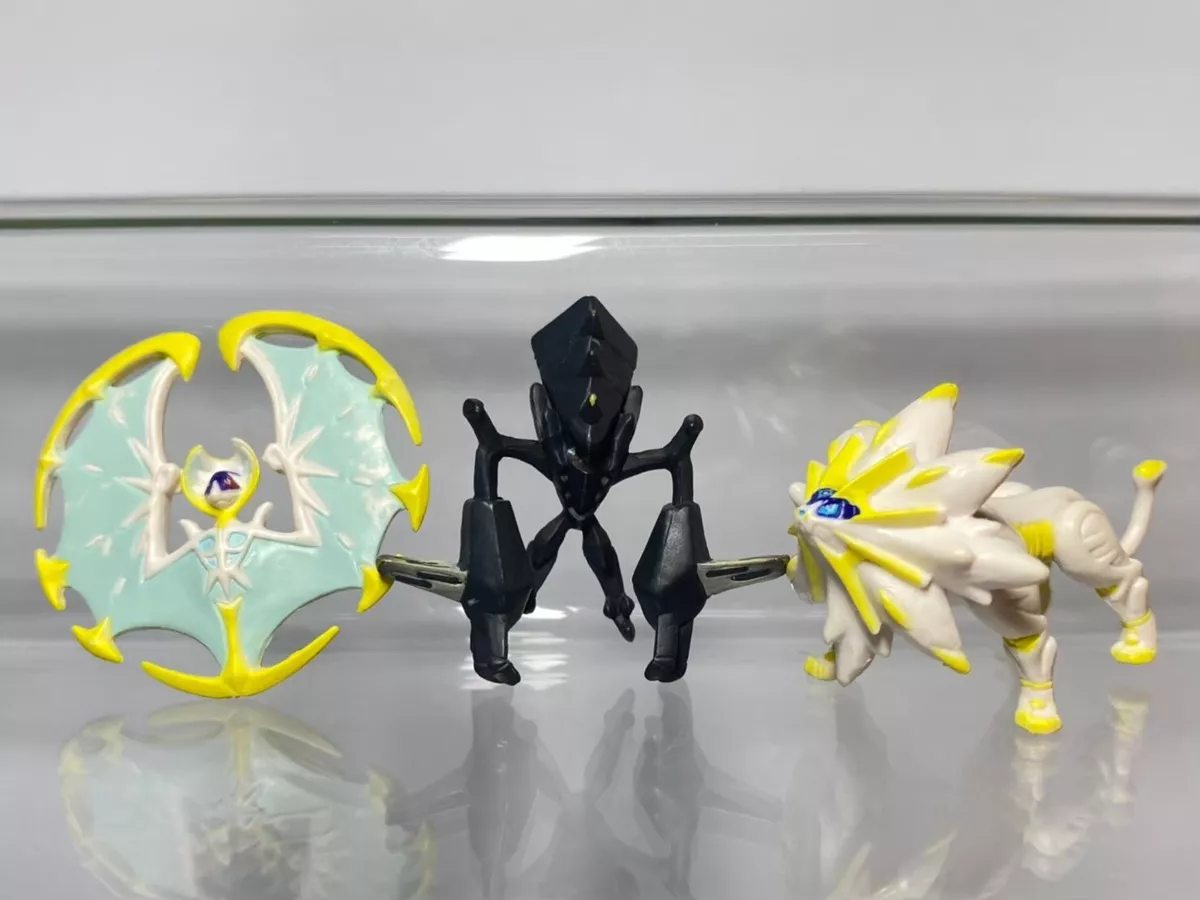 Ultra Necrozma Solgaleo Lunala(3 pcs)Pokemon Monster Tomy Collection Figure.