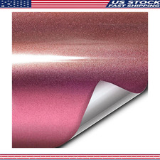 Gloss Metallic Rose Gold Vinyl Car Wrap Film Roll 3ft X 5ft