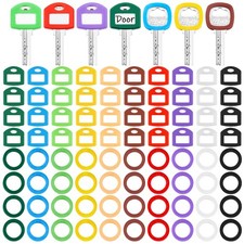 Key Color Caps Rings Plastic Key Identifier Marker Tags Organizers 80 Pcs Set