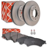2X Febi Bremsscheiben Ø302Mm + BremsbeläGe Vorne Passend FüR Ford Ranger TKE