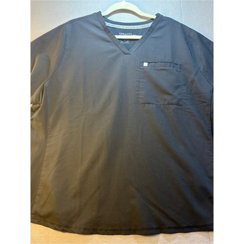 Fabletics Black V-Neck Pocket Scrub Top