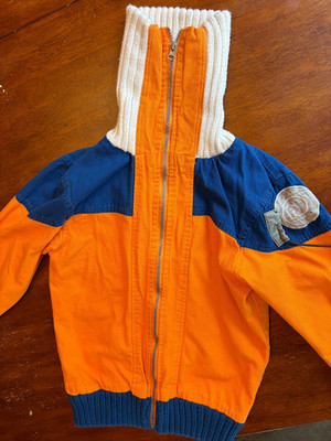Vintage Naruto 2002 Viz Media cosplay orange blue zip jacket size