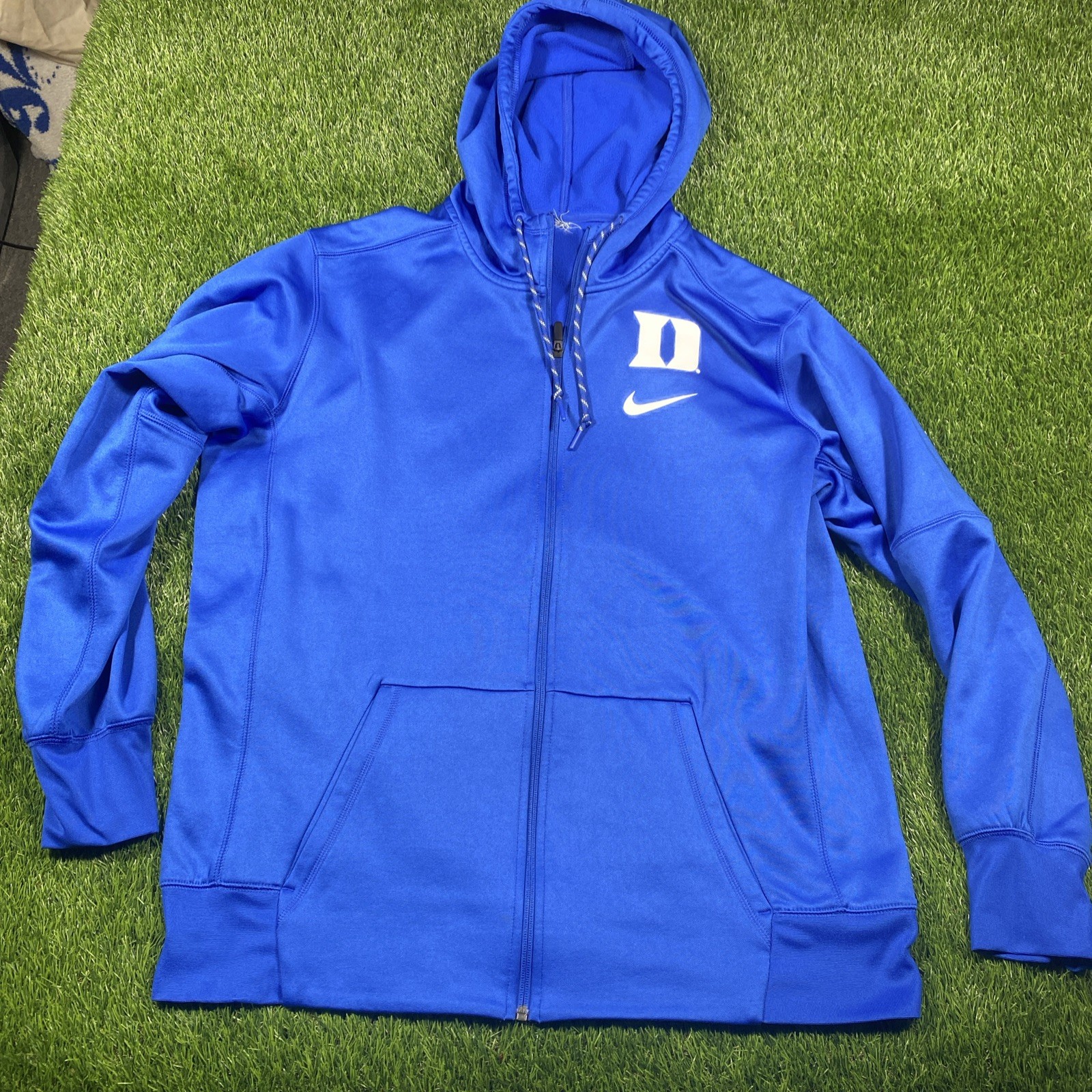 SACAI X NIKE Duke Blue Devils Nike Dri Fit Giacca Felpa con Cappuccio Uomo Xl Blu Zip Pile Ncaa