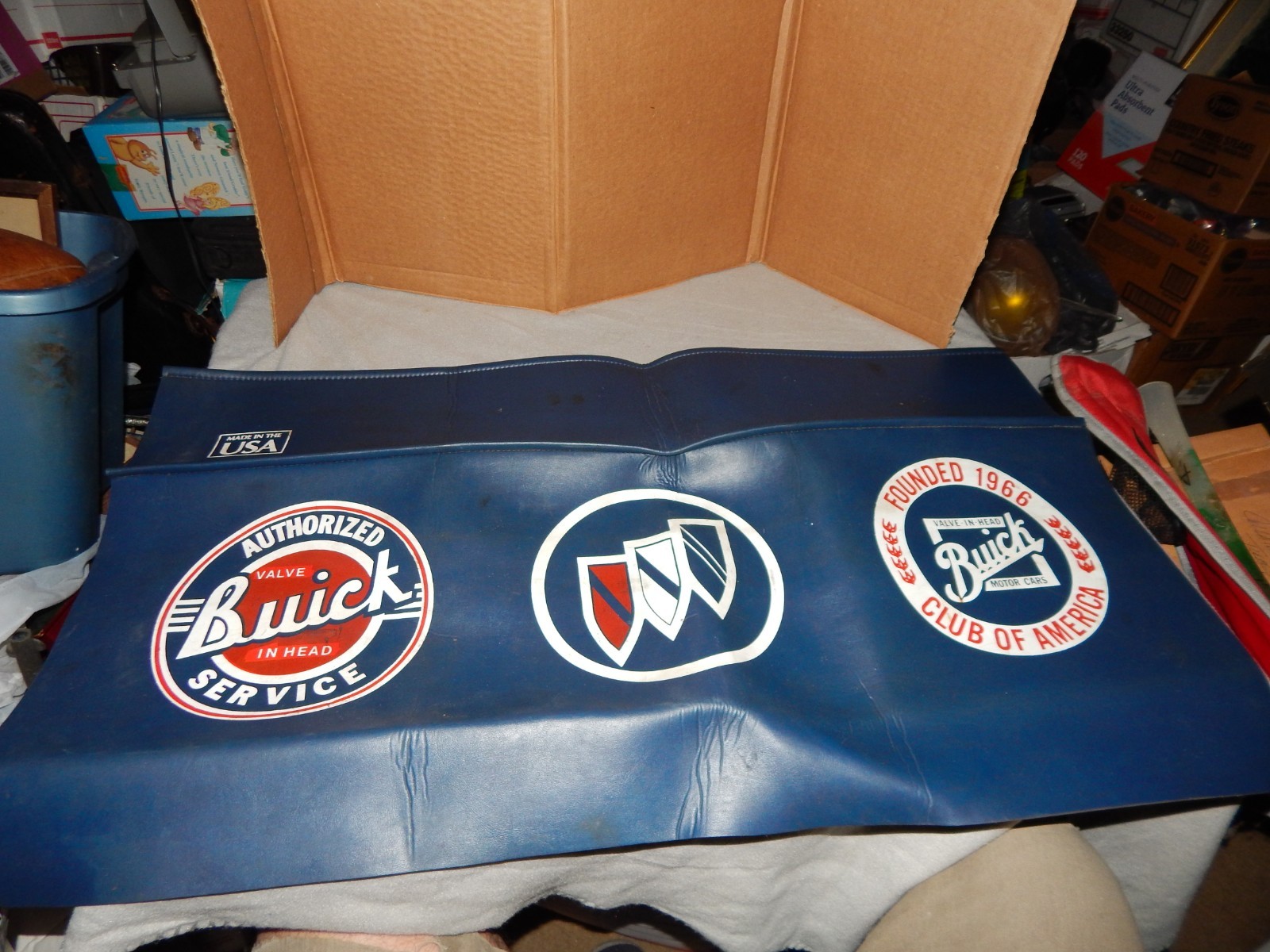 Vintage Buick Service Buick Club Of America Fender Cover Mat Estate Find