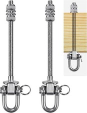 Set of 2 Heavy Duty Swing Hanger 1800LB Capacity, M10 x 9.3" Swing Bolts, Sta...