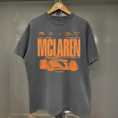 Vintage Lando Norris F1 McLaren short sleeve black color shirt Reprint S-5XL