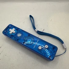 Nintendo Wii Remote and Nunchuck Rock Candy Blue Transparent Tested