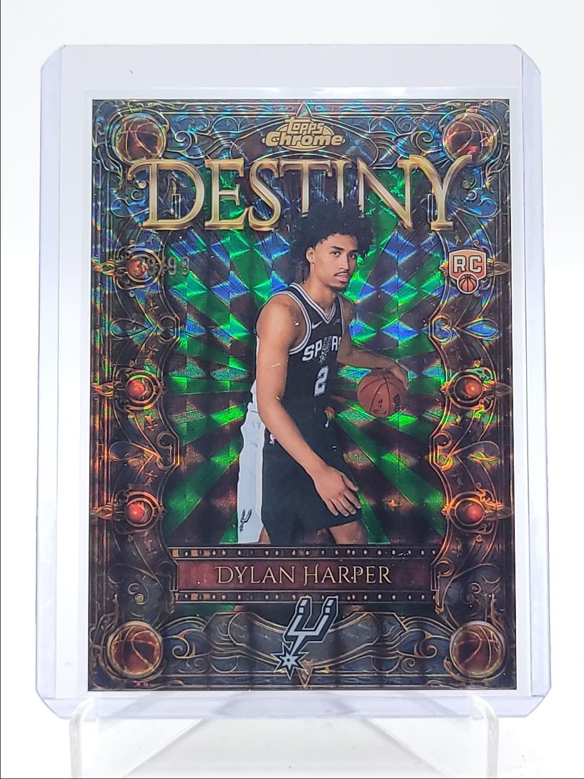 DYLAN HARPER 2025-26 TOPPS CHROME DESTINY ROOKIE GREEN GEOMETRIC RC /99 Q3464