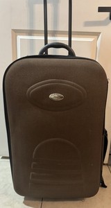 Carnegie Rolling Case Luggage olive and black suitcase