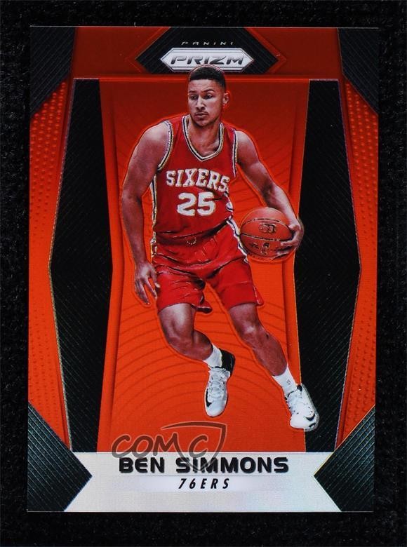 2017-18 Panini Prizm Orange Prizm 32/49 Ben Simmons #9 hs9