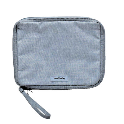 Vera Bradley Zen Gray Lighten Up Wipes Zip Wristlet Pouch New! NWT