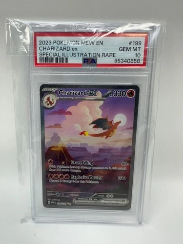 2023 POKEMON MEW EN-151 SPECIAL ILLUSTRATION RARE #199 CHARIZARD EX PSA 10