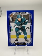 2025-26 O-Pee-Chee Blue Border Cam Lund Marquee Rookie RC #555 Sharks