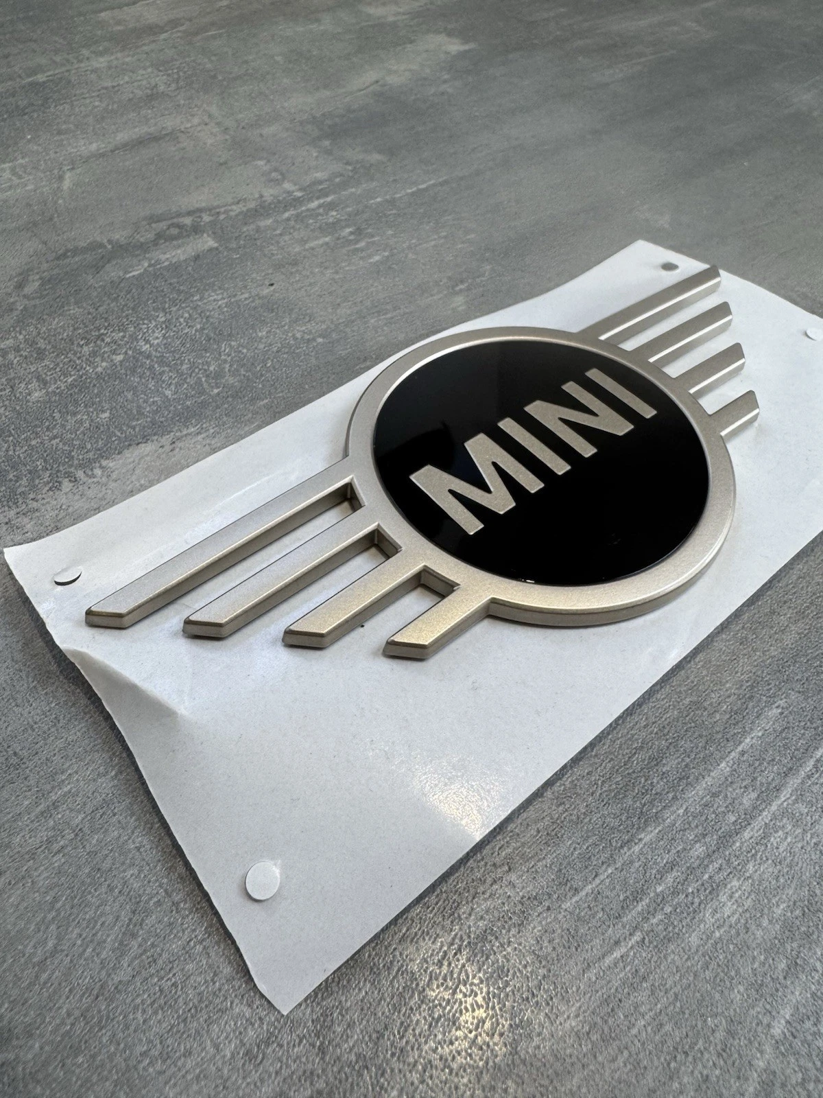 Original Mini Cooper F65 F66 F67 Silver & Black Emblem Badge 5114 5A323F1 New 2