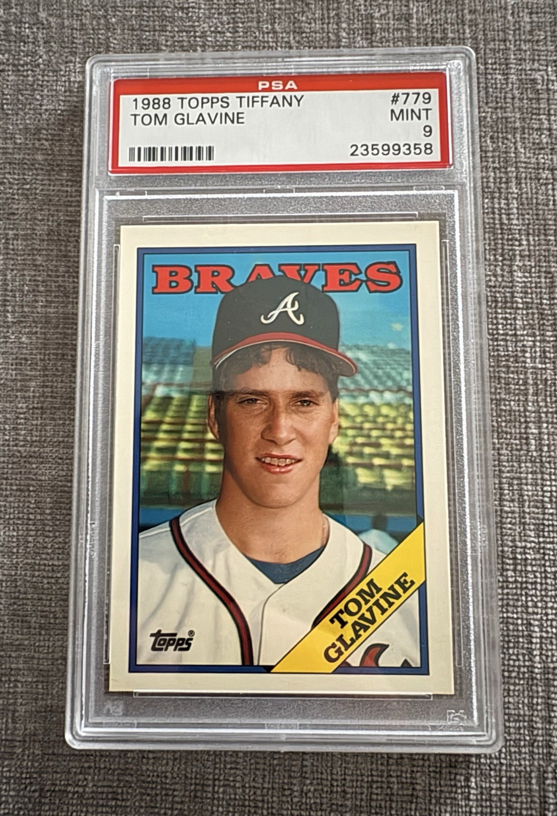 1988 Topps Tiffany Tom Glavine Rookie #779 PSA 9