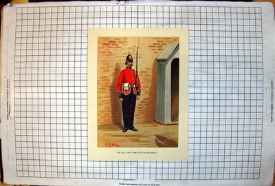 Alte GD Giles The 25th King'S Own Scottish Borderers Wachbox um 1889