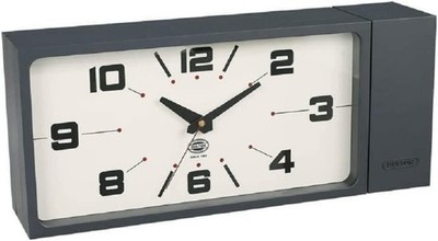 Dulton H21-0362GY Double-Face Clock Rectangle Gray 187x442x98mm