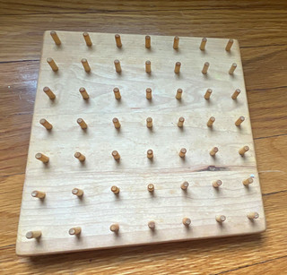 Montessori Square Wooden Rubber Band Board with Pegs