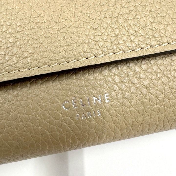 CELINE Large Flap Multi-Function Long Wallet Beig… - image 3