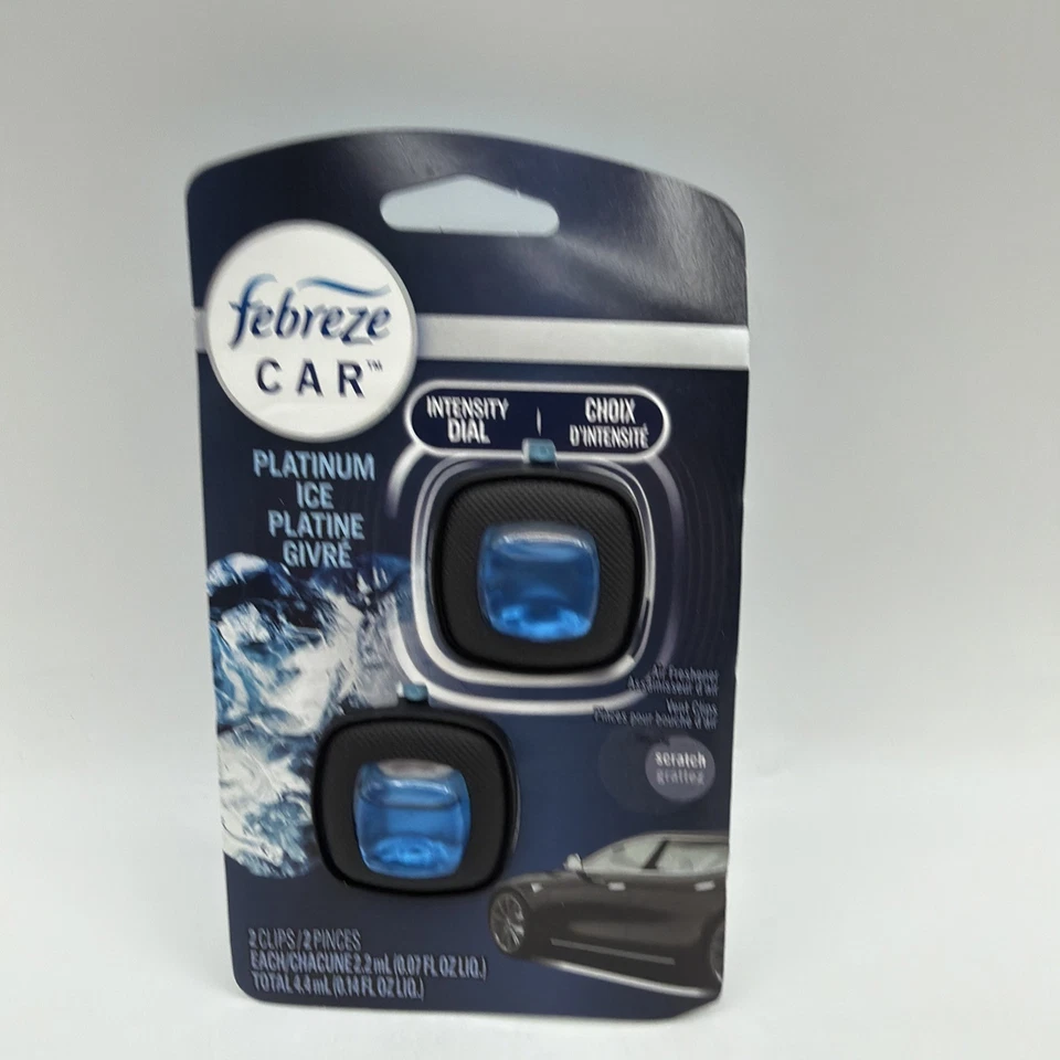 Febreze Car Vent Clips Platinum Ice Scent 40 Days Freshness 2 Clips 3 Pack - Image 4 of 4
