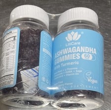 2 packs Ashwagandha Gummies 2000mg Organic Root Extract Supplement Berry Mix Fla