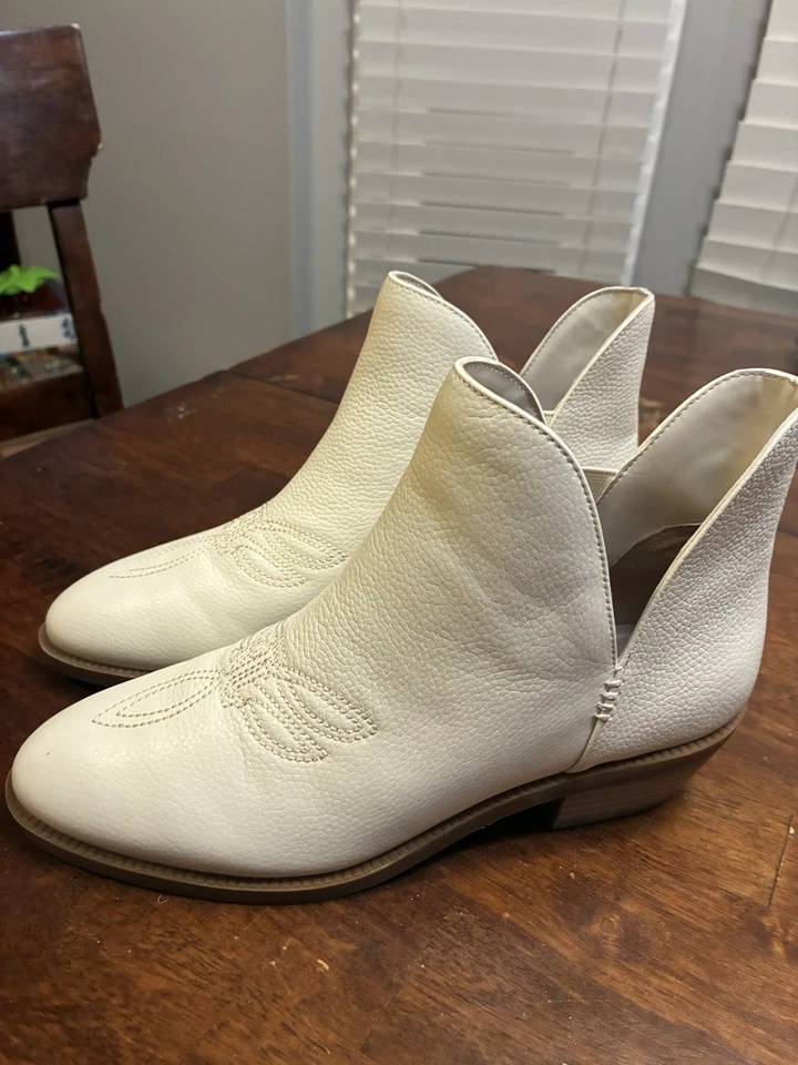 Botines Lauren Ralph Lauren para mujer 6 cuero marfil casa de campo vaquera Foto 4 de 4