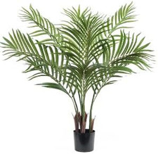 90Cm Artificiale Palma Di Dypsis Lutescens, Solo Pianta per Interni, 9 Tronchi S