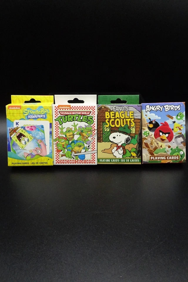SpongeBob PEANUTS Angry Birds Teenage Mutant TMNT Playing Cards "You Pick" New - Image 3 of 4