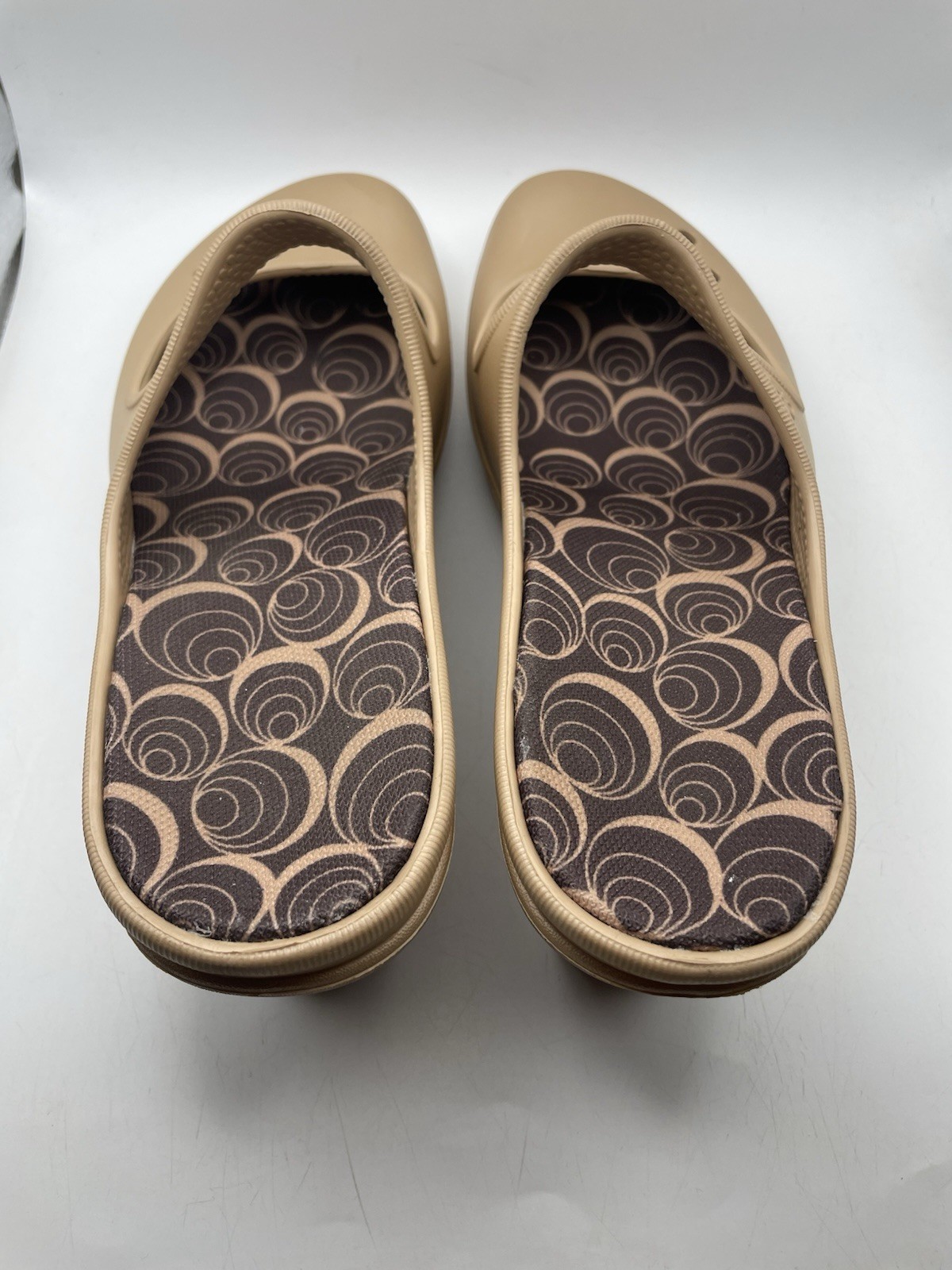 PANTOFOLA D’ORO Scarpe Crocs Frances Mary Jane Zeppa Mule Slip On Beige Comode Donna Taglia 10