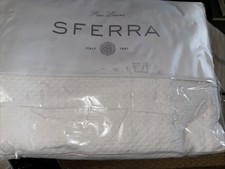 Sferra Queen Blanket Coverlet Rombo White Cot...